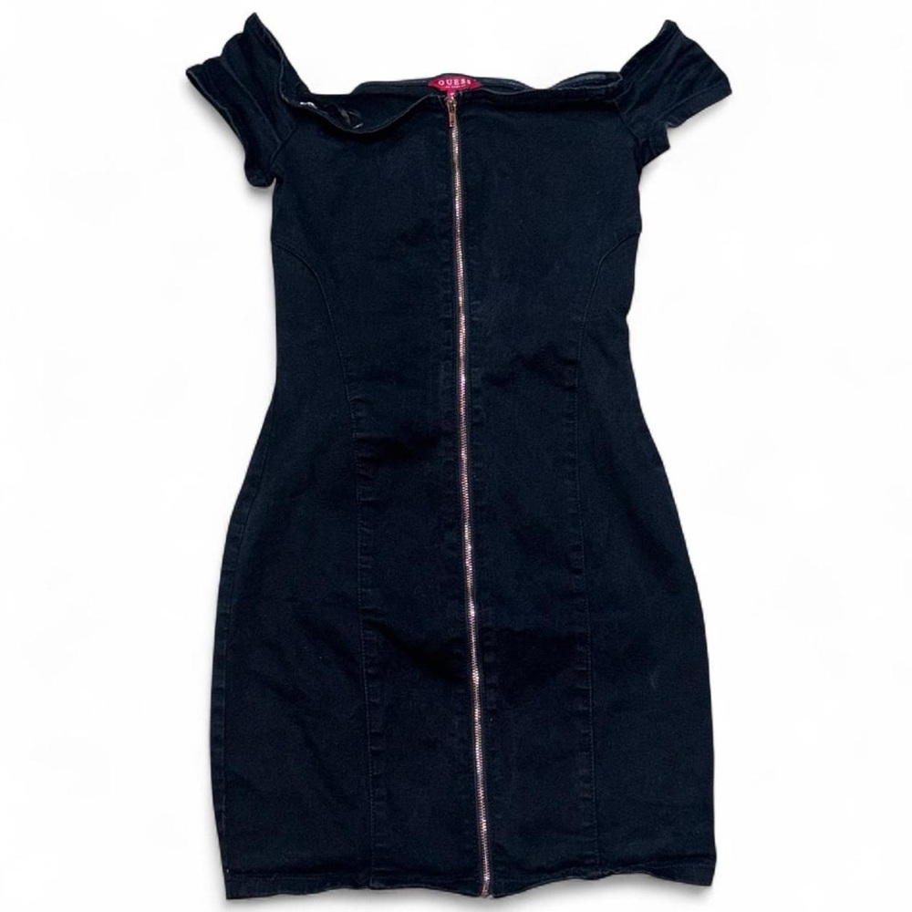 Guess Black Off-Shoulder Mini Dress